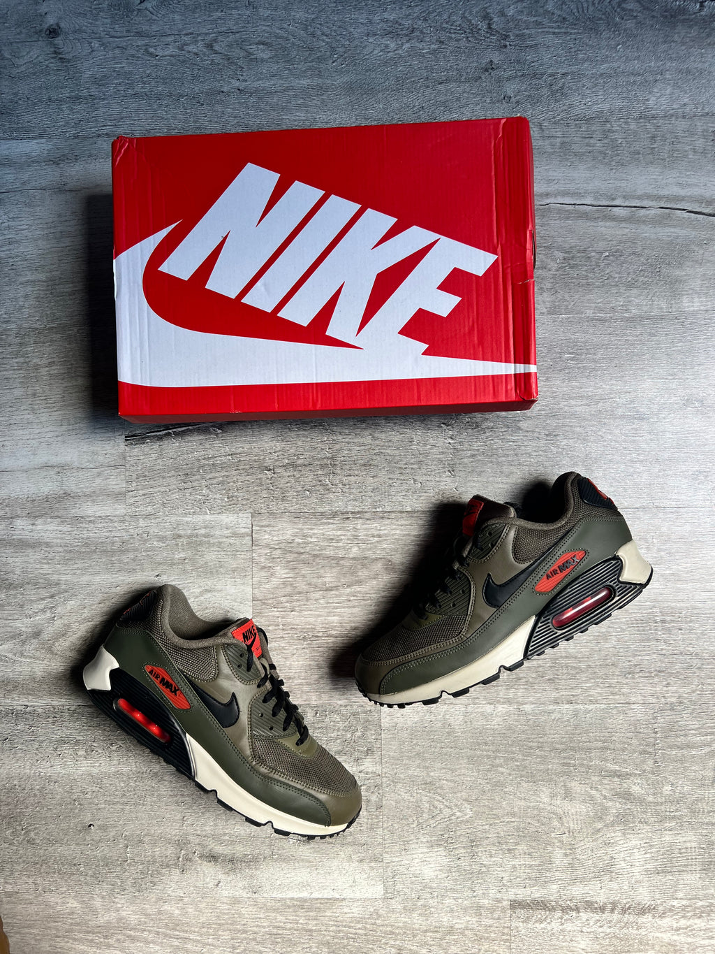 Buty Nike Air Max 90 Medium Olive Black Team Orange